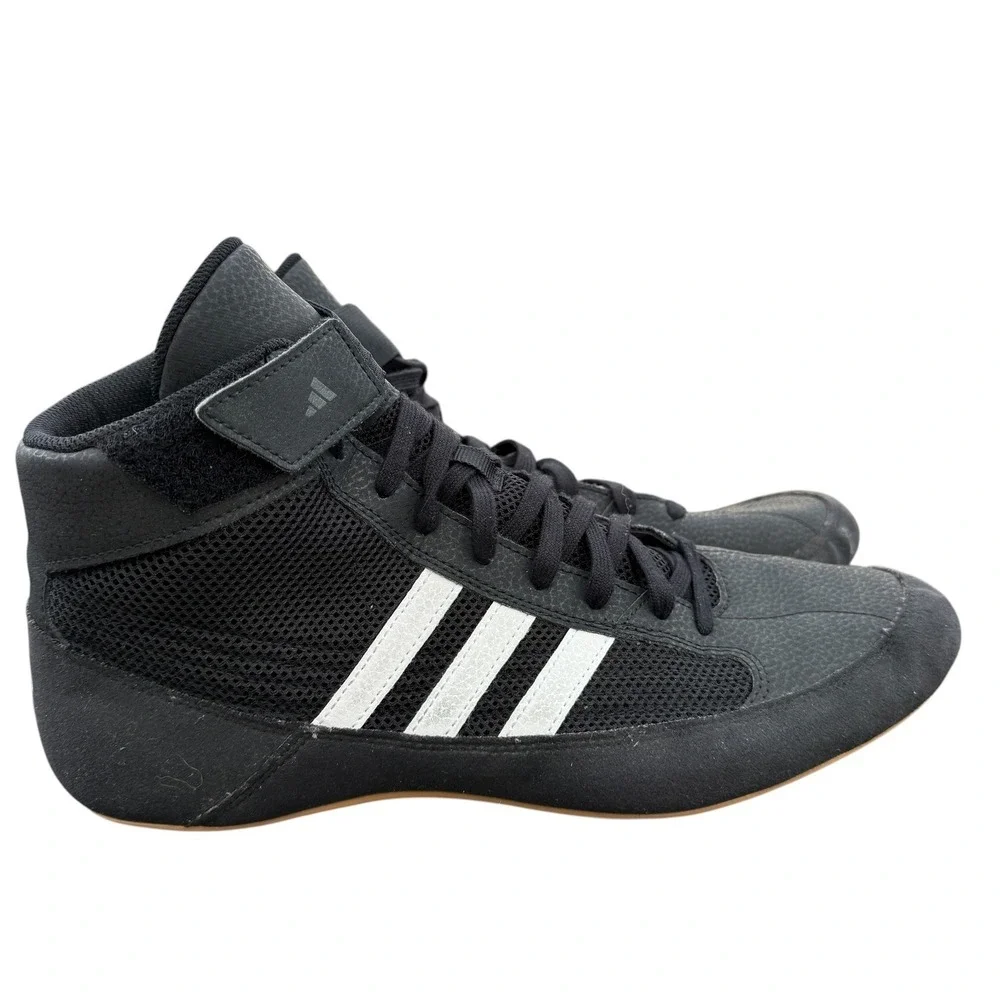 Adidas HVC 2 Wrestling Shoes Men's 10 Black White AQ3325 Lightweight Grappling